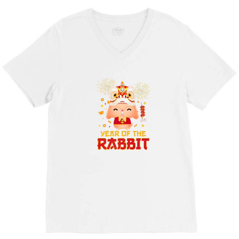 Year Of The Rabbit Chinese New Year 2023 Kids Toddler Family V-neck Tee | Artistshot