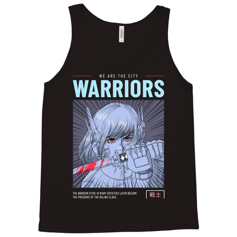 Anime Manga Warrior Woman Samurai Tank Top | Artistshot