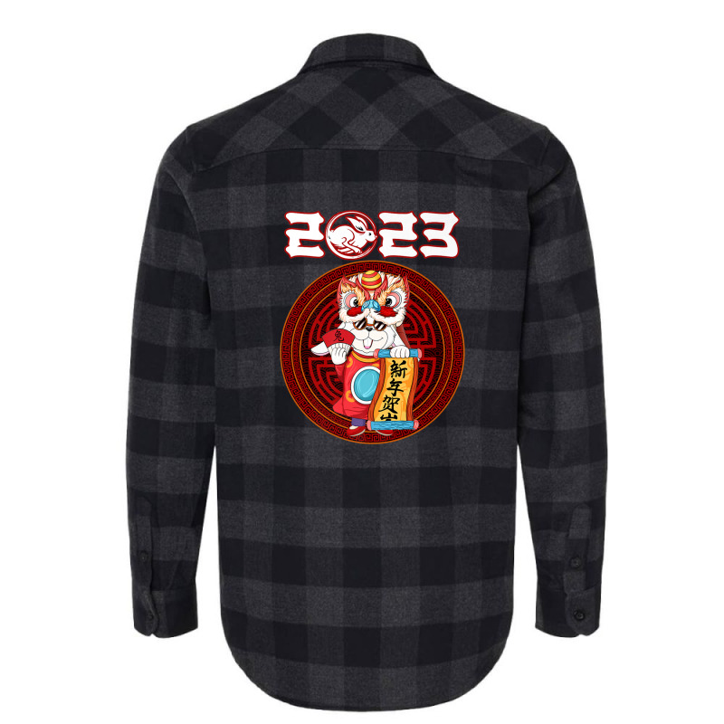 Happy New Year 2023 Yin Yan Chinese 12 Zodiac Rabbit Flannel Shirt | Artistshot