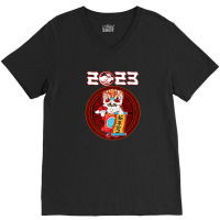 Happy New Year 2023 Yin Yan Chinese 12 Zodiac Rabbit V-neck Tee | Artistshot