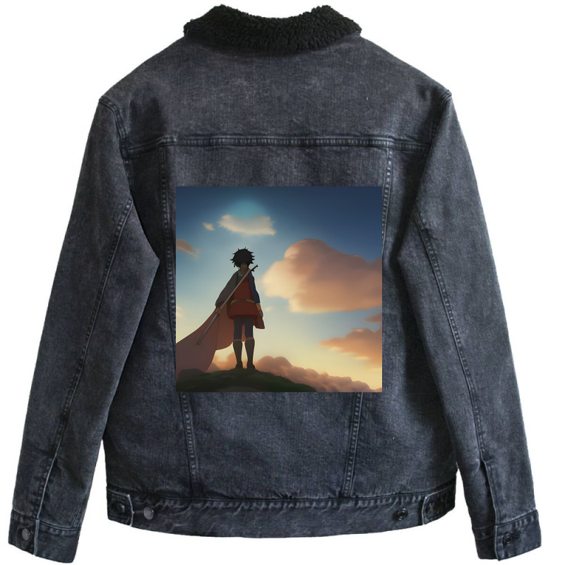 Anime Warrior Unisex Sherpa-lined Denim Jacket | Artistshot