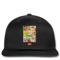 Group Shot Center Square All 90s Characters Printed Hat | Artistshot