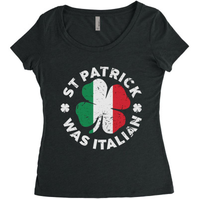 Patrick Was Italian Women's Triblend Scoop T-shirt Designed By Bariteau Hannah