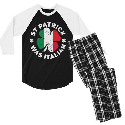 Patrick Was Italian Men's 3/4 Sleeve Pajama Set Designed By Bariteau Hannah