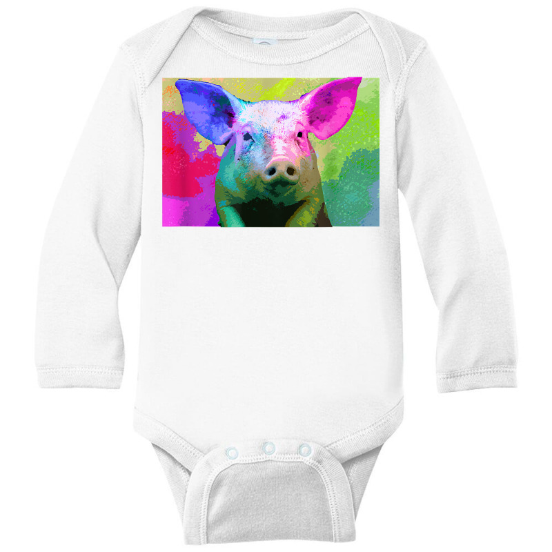 Pig Farming   Farmer Animal Pork T Shirt Long Sleeve Baby Bodysuit by meritzjla | Artistshot