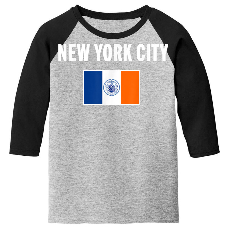 New York City Flag National Pride Gift Souvenir T Shirt Youth 3/4 Sleeve | Artistshot