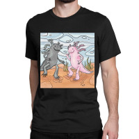 Happily Dancing Axolotles In Their Natural Habitat Classic T-shirt | Artistshot