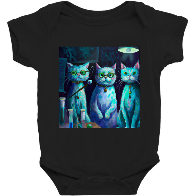 Three Scientific Blue Cats Attempt To Prove Their Hypothesis Baby Bodysuit | Artistshot