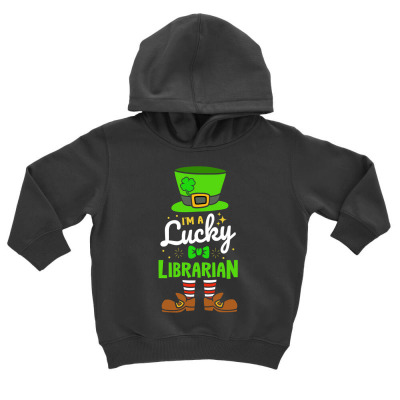 Lucky Librarian Shamrock Luck Toddler Hoodie Designed By Bariteau Hannah