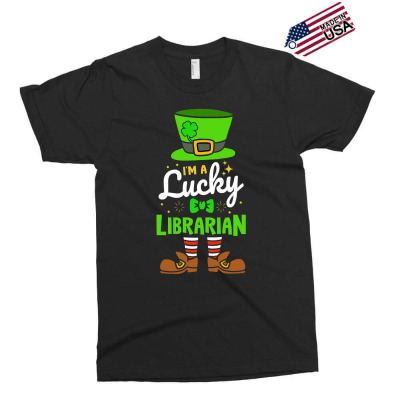 Lucky Librarian Shamrock Luck Exclusive T-shirt Designed By Bariteau Hannah