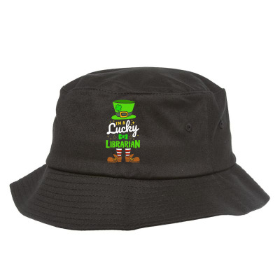 Lucky Librarian Shamrock Luck Bucket Hat Designed By Bariteau Hannah