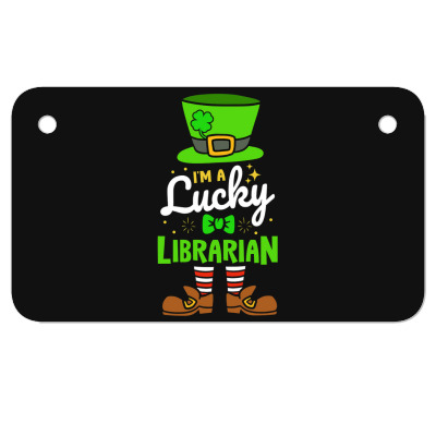 Lucky Librarian Shamrock Luck Motorcycle License Plate Designed By Bariteau Hannah