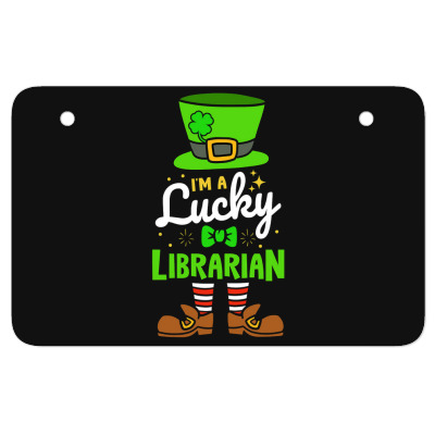 Lucky Librarian Shamrock Luck Atv License Plate Designed By Bariteau Hannah