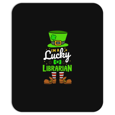 Lucky Librarian Shamrock Luck Mousepad Designed By Bariteau Hannah