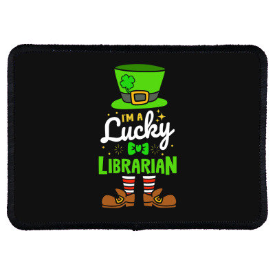 Lucky Librarian Shamrock Luck Rectangle Patch Designed By Bariteau Hannah