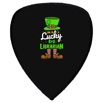 Lucky Librarian Shamrock Luck Shield S Patch Designed By Bariteau Hannah