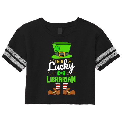Lucky Librarian Shamrock Luck Scorecard Crop Tee Designed By Bariteau Hannah