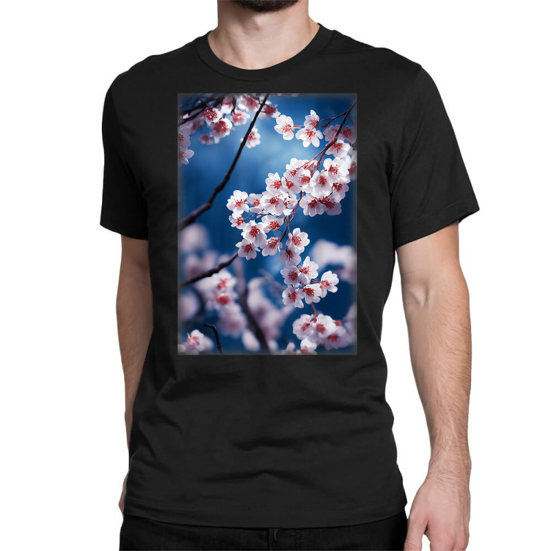 Sakura Tree Close Up Picture Detailed Photo Realism T Shirt Classic T-shirt by gswarnkab | Artistshot