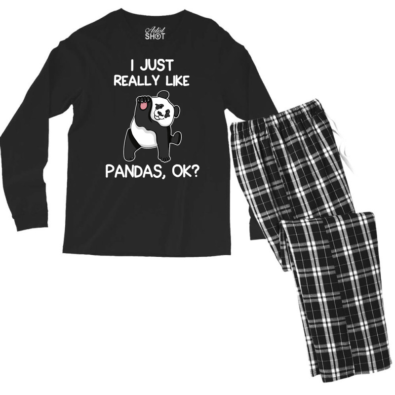 I Just Really Like Pandas Men's Long Sleeve Pajama Set by lykhongduong9enev3 | Artistshot