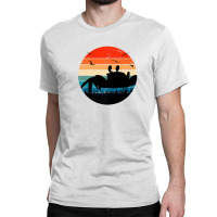 Retro Crab Sunset - Crustacean Core Shellfish Beach Spider Classic T-shirt | Artistshot