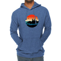 Retro Crab Sunset - Crustacean Core Shellfish Beach Spider Lightweight Hoodie | Artistshot