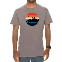 Retro Crab Sunset - Crustacean Core Shellfish Beach Spider Vintage T-shirt | Artistshot