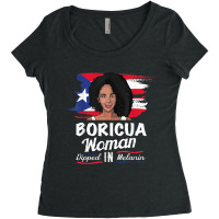 Afro Black Latina Gift  Boricua Dipped In Melanin Women's Triblend Scoop T-shirt | Artistshot