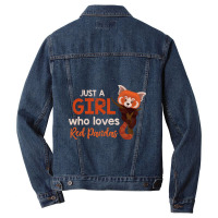 Just A Girl Who Loves Red Pandas-iwils Men Denim Jacket | Artistshot