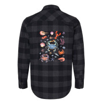 Crustaceancore Aesthetic Crustaceans Crab Lobster Shrimp Flannel Shirt | Artistshot