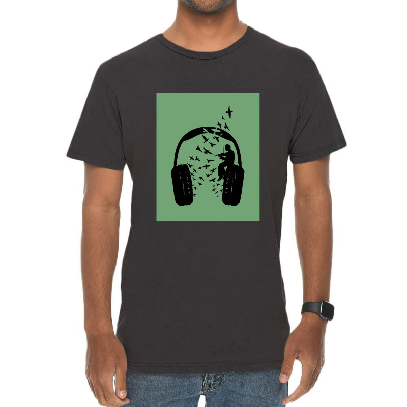 Headphone - Violin 1 Vintage T-Shirt by MaryBirdsell | Artistshot