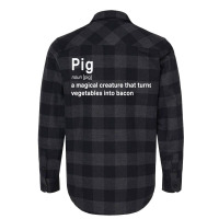 Best Hilarious Pig And Bacon Definition Funny Gift Flannel Shirt | Artistshot