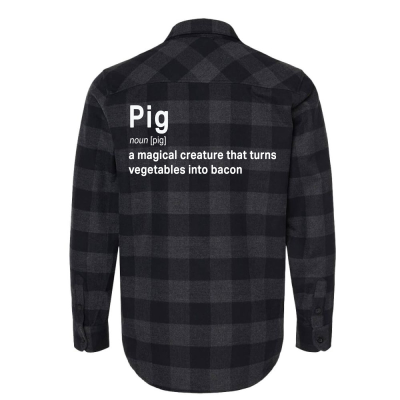 Best Hilarious Pig And Bacon Definition Funny Gift Flannel Shirt by ElizabethAtist | Artistshot