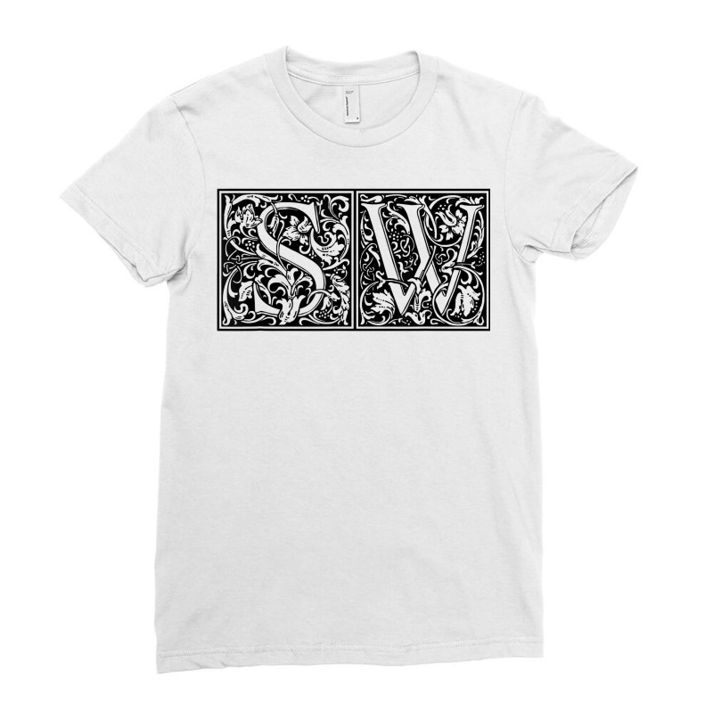 Sw   Initials S W Name Surname Onomastics Onomatology T Shirt Ladies Fitted T-Shirt by meritzjla | Artistshot