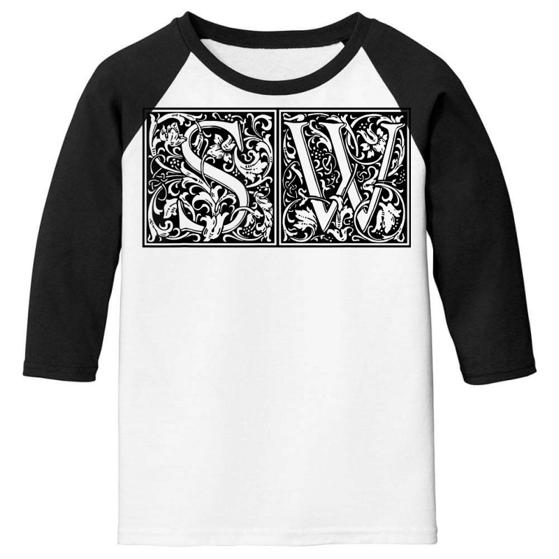 Sw   Initials S W Name Surname Onomastics Onomatology T Shirt Youth 3/4 Sleeve by meritzjla | Artistshot