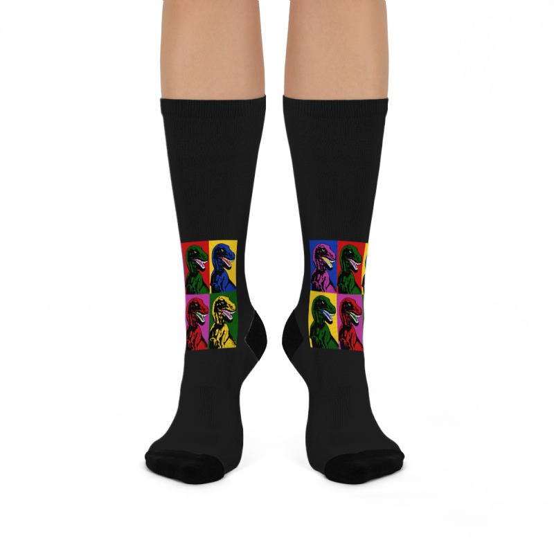 Dinosaur Pop Art Crew Socks | Artistshot