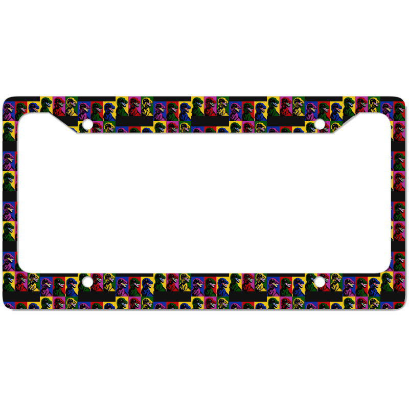 Dinosaur Pop Art License Plate Frame | Artistshot