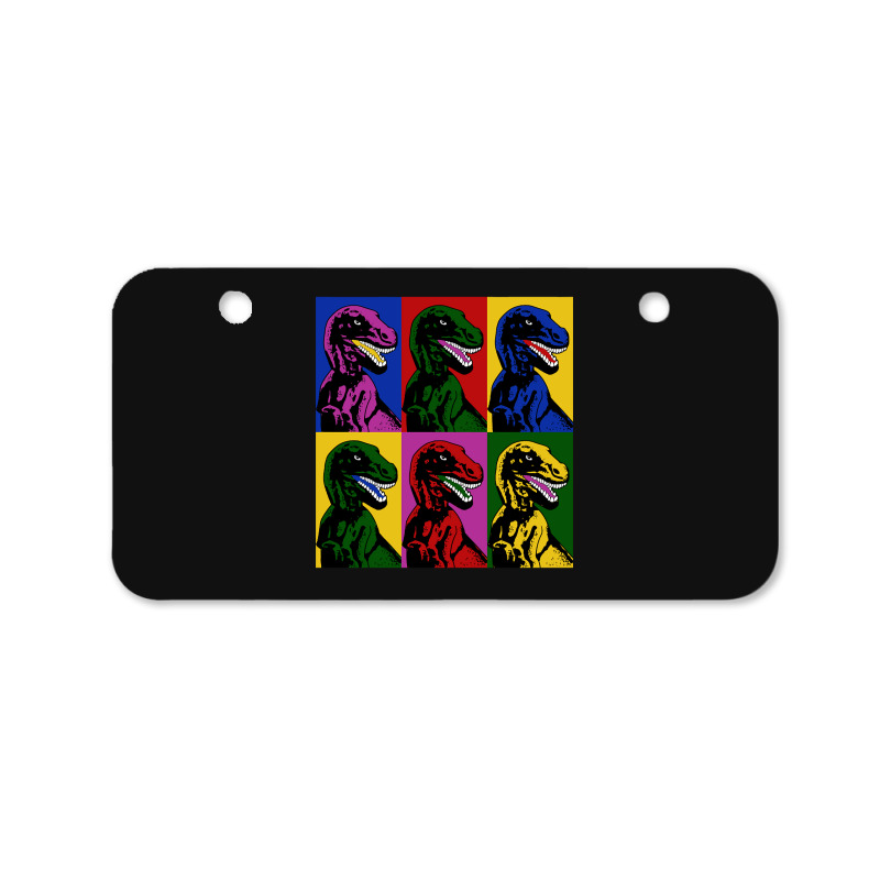 Dinosaur Pop Art Bicycle License Plate | Artistshot