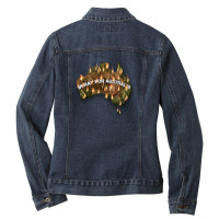 Pray For Australia Ladies Denim Jacket | Artistshot