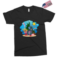 Undersea Life Coral Reef With Fish And Water Plants  Cartoon Landscape Exclusive T-shirt | Artistshot