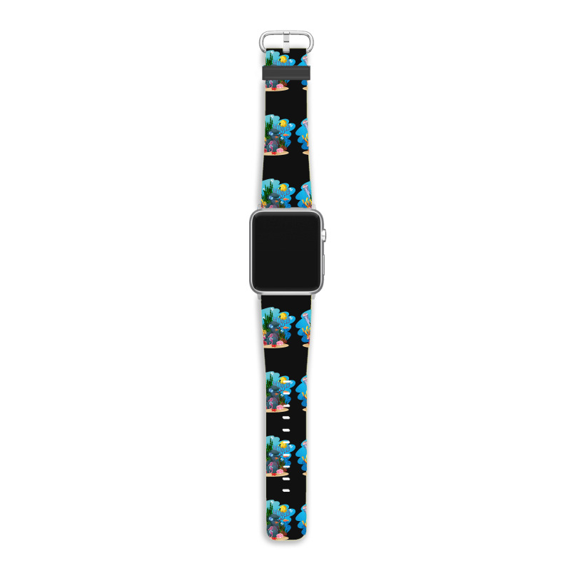 Undersea Life Coral Reef With Fish And Water Plants  Cartoon Landscape Apple Watch Band | Artistshot