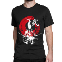 Japanese Samurai Fire Warrior Swords Retro Japan Calligraphy Classic T-shirt | Artistshot