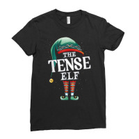 Tense Elf Christmas Group Xmas Pajama Party T Shirt Ladies Fitted T-shirt | Artistshot