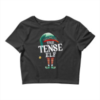 Tense Elf Christmas Group Xmas Pajama Party T Shirt Crop Top | Artistshot