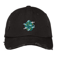 Swimming With Plesiosaurs - Cute Prehistoric Animal Design Vintage Cap | Artistshot