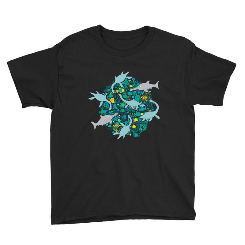 Swimming With Plesiosaurs - Cute Prehistoric Animal Design Youth Tee | Artistshot