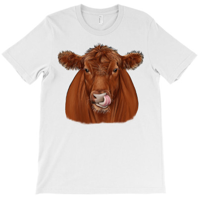 Red Angus T-shirt Designed By Angel Clark