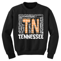 Tennessee State Flag Orange Plaid Tn T Shirt Youth Sweatshirt | Artistshot