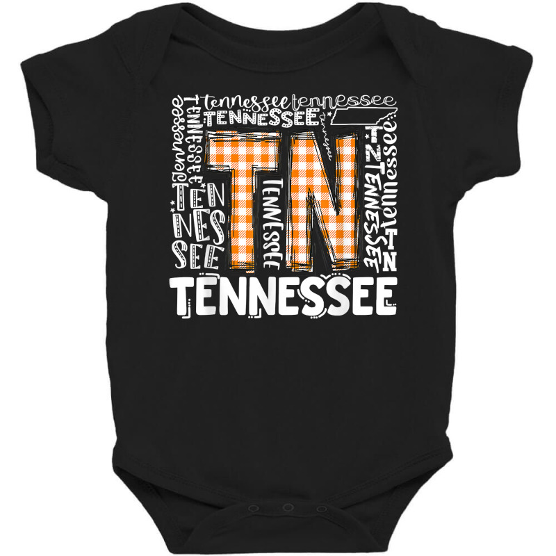 Tennessee State Flag Orange Plaid Tn T Shirt Baby Bodysuit by deemerx8lmshare | Artistshot