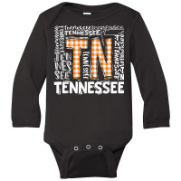 Tennessee State Flag Orange Plaid Tn T Shirt Long Sleeve Baby Bodysuit | Artistshot