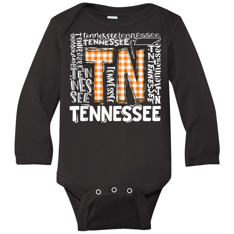 Tennessee State Flag Orange Plaid Tn T Shirt Long Sleeve Baby Bodysuit by deemerx8lmshare | Artistshot